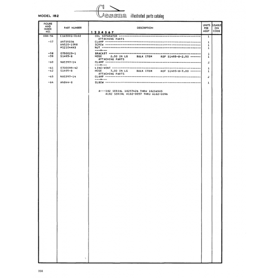 Aviation Part (075002) — Cessna 182 Skylane Aviation Part (075002) — Cessna 182 Skylane