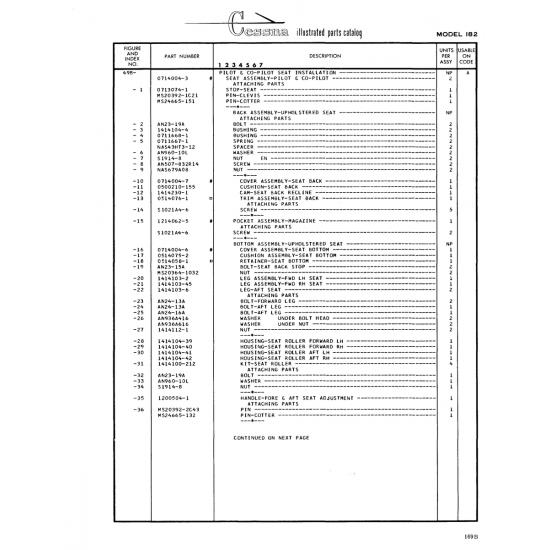 Aviation Part (0514075-2) — Cessna 182 Skylane Aviation Part (0514075-2) — Cessna 182 Skylane
