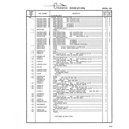 Aviation Part (Sl495-4) — Cessna 182 Skylane Aviation Part (Sl495-4) — Cessna 182 Skylane