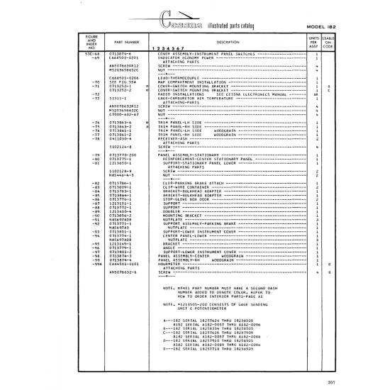 Aviation Part (0713874-6) — Cessna 182 Skylane