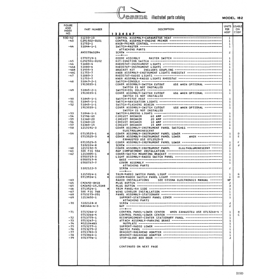 Aviation Part (Sl022Z4-8) — Cessna 182 Skylane