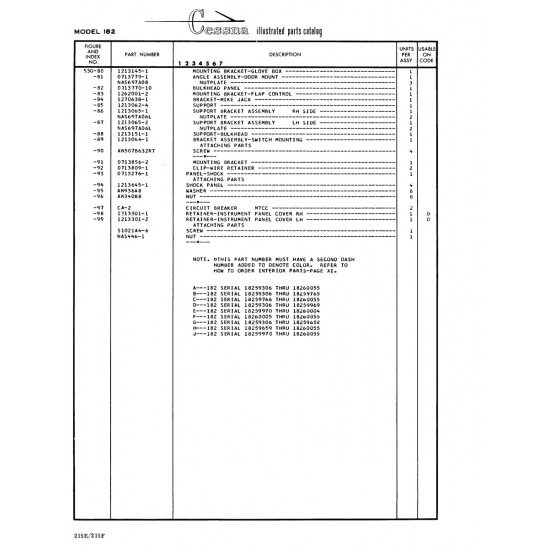 Aircraft Bolt (AN340BB) — Cessna 182 Skylane