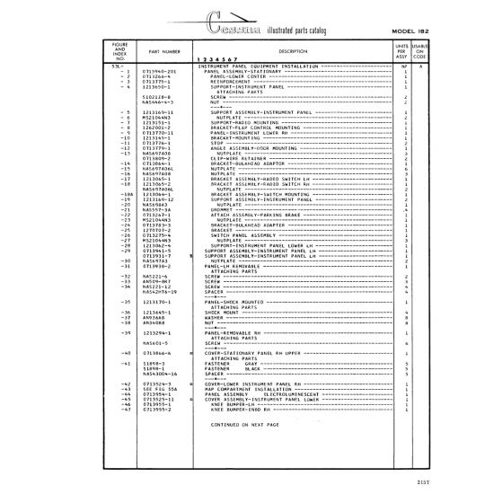Precision Aircraft Fastener (NAS42HT6-19) — Cessna 182 Skylane Precision Aircraft Fastener (NAS42HT6-19) — Cessna 182 Skylane