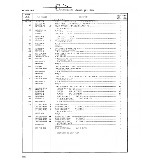Aviation Part (071327) — Cessna 182 Skylane