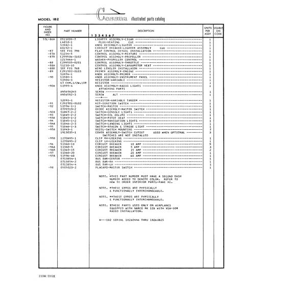 Aviation Part (Sl846-2-3) — Cessna 182 Skylane Aviation Part (Sl846-2-3) — Cessna 182 Skylane
