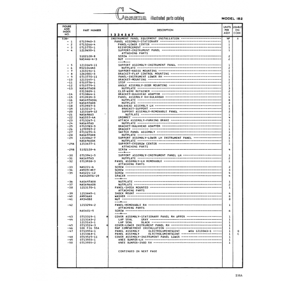 Aviation Part (0713939-3) — Cessna 182 Skylane