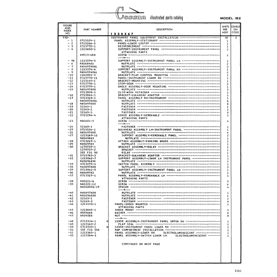 Aviation Part (0713294-4) — Cessna 182 Skylane Aviation Part (0713294-4) — Cessna 182 Skylane
