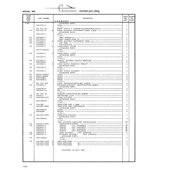 Aviation Part (S1022Z4-8) — Cessna 182 Skylane Aviation Part (S1022Z4-8) — Cessna 182 Skylane