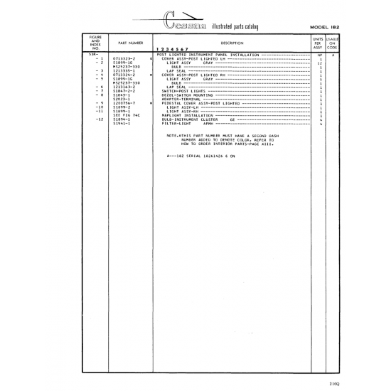 Aviation Part (S2023-l) — Cessna 182 Skylane Aviation Part (S2023-l) — Cessna 182 Skylane