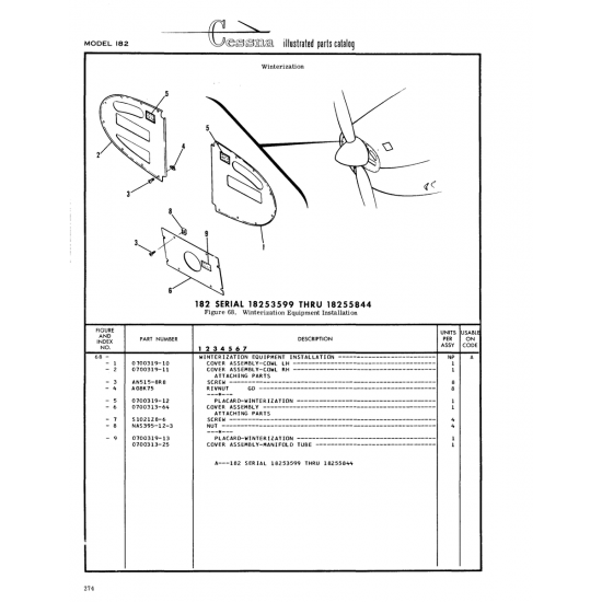 Aviation Part (0100319-10) — Cessna 182 Skylane