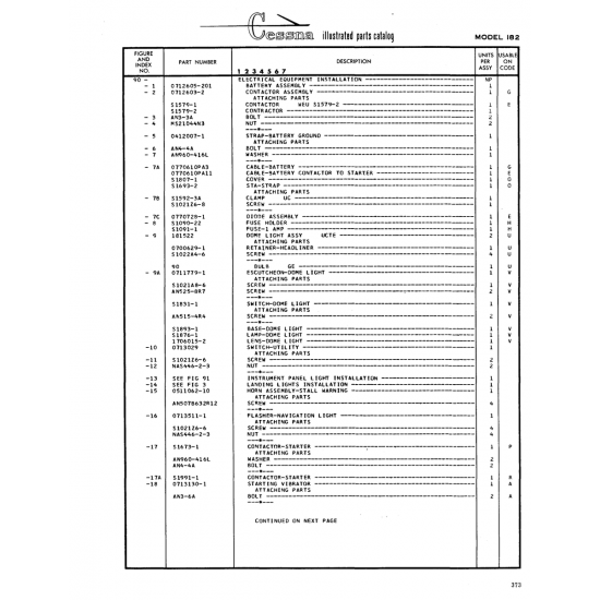 Aviation Part (Sl592-3A) — Cessna 182 Skylane Aviation Part (Sl592-3A) — Cessna 182 Skylane
