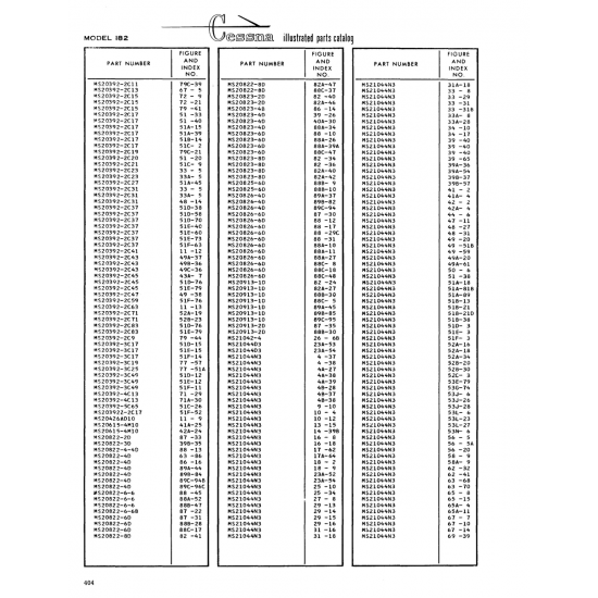 Aviation Part (528-23) — Cessna 182 Skylane Aviation Part (528-23) — Cessna 182 Skylane