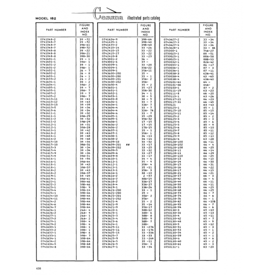 Aviation Part (0743609-202) — Cessna 182 Skylane Aviation Part (0743609-202) — Cessna 182 Skylane